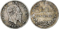Italy 20 Centesimi Vittorio Emanuele II, Milan, Silver -