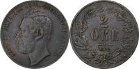 Sweden 2 Öre Carl XV Adolf, Bronze, KM:706 -