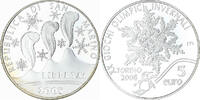 San Marino 5 Euro Jeux d'hiver de Turin, Proof, Rome, Silver -
