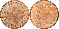 Euro Cent 2001 Paris Frankreich Rainier III, Paris, Copper Plated Steel, UNZ+ UNZ+