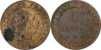 France 1 Centime Cérès, Paris, Bronze, Gadoury:88 -