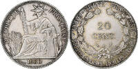 FRENCH INDO-CHINA 20 Cent Paris, Silver -