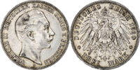 German States 3 Mark PRUSSIA, Wilhelm II, Berlin, Silver -