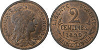 France 2 Centimes Dupuis, Paris, Bronze, Gadoury:107, KM:841 -