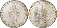Vatican 500 Lire Paul VI, Rome, Silver, KM:123 -