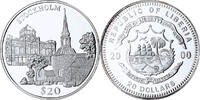 Liberia 20 Dollars Stockholm, Proof, Silver -