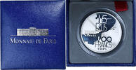 France 100 Francs-15 Ecus Tunnel sous la Manche, MDP, Proof, Silver -