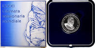 10 Euro 2007 Rome Vatikan Benedict XVI, 81st World Mission Day, PP, Rome, Silber STGL