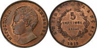 France 5 Centimes Napoleon II, Paris, ESSAI, Bronze -