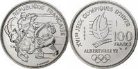 France 100 Francs 1992 Olympics, Albertville, Hockey, MDP, ESSAI -