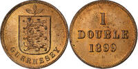 Guernsey Double Heaton, Bronze, KM:10 -