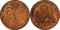 Belgium 1 Centime Leopold II, Brussels, Copper, KM:34.1 -