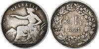 Switzerland 1/2 Franc Helvetia, Silver, KM:8 -