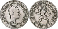 Belgium 20 Centimes Leopold I, Brussels, Copper-nickel -