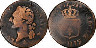 France 1/2 Sol Louis XVI, La Rochelle, Copper, Gadoury:349 -