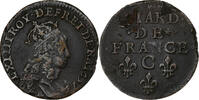 France Liard de France Louis XIV, Caen, Copper, C2G:54 -