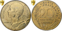 France 20 Centimes Marianne, Paris, Aluminum-Bronze, PCGS -