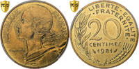 France 20 Centimes Marianne, Paris, Aluminum-Bronze, PCGS -