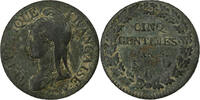 France 5 Centimes Dupré, Orléans, Bronze, Gadoury:126 -