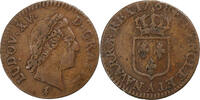 France 1/2 Sol Louis XV, Paris, Copper, Gadoury:275 -