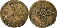 France Six deniers dits dardenne Louis XIV, Montpellier, Copper -