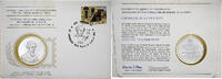Italy Medal + stamp International Society of Postmasters, Silver, Proof -