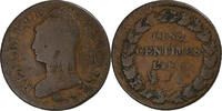 France 5 Centimes Dupré, Lyon, Decime overstrike, Bronze -
