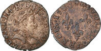 France Double Tournois Henri III, Poitiers, Copper -
