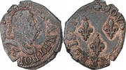France Double Tournois Henri III, Nantes, Copper, Gadoury:455 -
