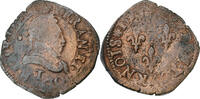 France Double Tournois Henri III, Nantes, Copper, Gadoury:455 -