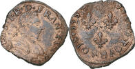 France Double Tournois Henri III, Copper, Gadoury:455 -
