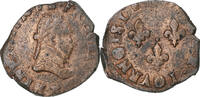 France Double Tournois Henri III, Tours, Copper -