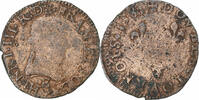 France Double Tournois Henri III, Tours, Copper, Gadoury:455 -