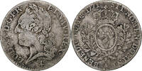 France 1/5 Écu à la vieille tête Louis XV, Paris, Silver -