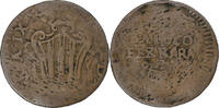 Italy 1/2 Baiocco Papal States, Benedict XIV, Ferrara, Copper -