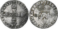 France 1/4 Ecu Louis XIII, Bayonne, Silver, Gadoury:27 -