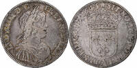 France 1/2 Écu à la mèche courte Louis XIV, Paris, Silver -