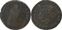France 4 Deniers Louis XIV, Strasbourg, Copper, Gadoury:83 -