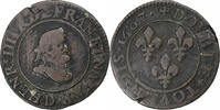 France Double Tournois Henri IV, Paris, Copper, Gadoury:538 -
