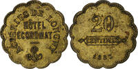 France 20 Centimes Aciéries de Longwy, Hôtel Economat, Brass -
