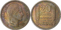 France 20 Francs Algeria, Paris, Copper-nickel, KM:91 -