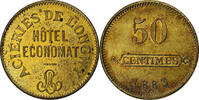 France 50 Centimes Aciéries de Longwy, Hôtel Economat, Brass -
