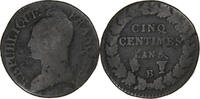 France 5 Centimes Dupré, Rouen, Copper, Gadoury:126, KM:640 -