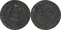 France Double Tournois Henri IV, Lyon, Copper, Gadoury:538 -