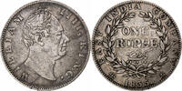 INDIA-BRITISH Rupee India-British, William IV, Calcutta, Silver, KM:450.3 -