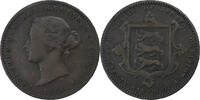 Jersey 1/26 Shilling Victoria, London, Bronze, KM:4 -