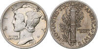 United States Dime Mercury, Philadelphia, Silver, KM:140 -