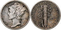 United States Dime Mercury, Denver, Silver, KM:140 -