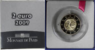 France 2 Euro UEM, Proof, Monnaie de Paris, Bi-Metallic -
