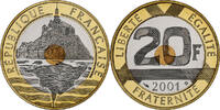 France 20 Francs Mont Saint Michel, Monnaie de Paris, Proof -